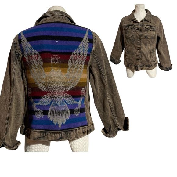 Upcycled Jean Jacket by MB Designs - Picture 1 of 12